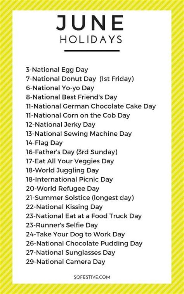 Are there any national holidays in June for pets?