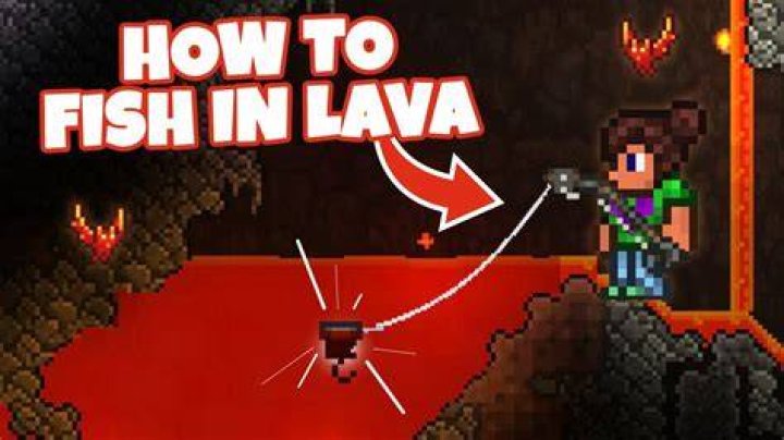 Can a golden fishing rod fish in lava?