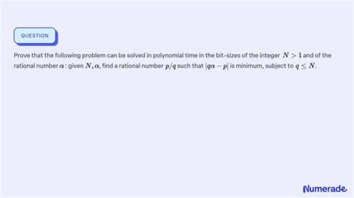 Can be solved in polynomial time?