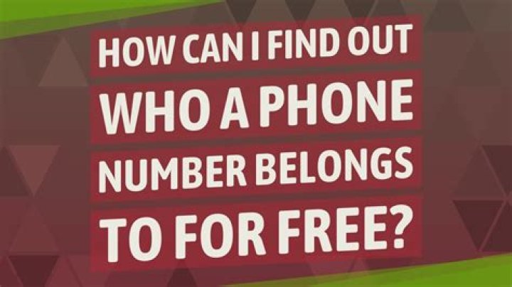 Can I find out who a phone number belongs to?