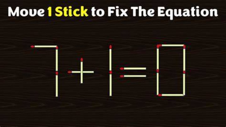Can you correct the equation by moving just one matchstick?