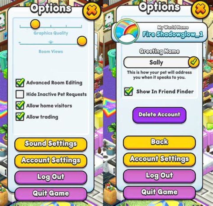 Can you delete rooms on Webkinz?