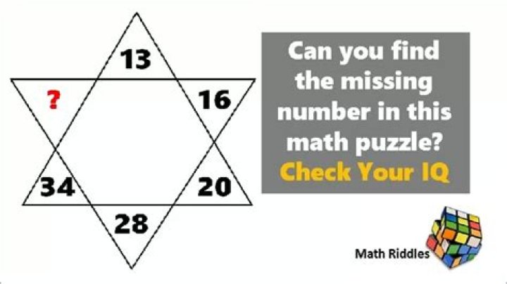 Can you find the missing number puzzle with answer?