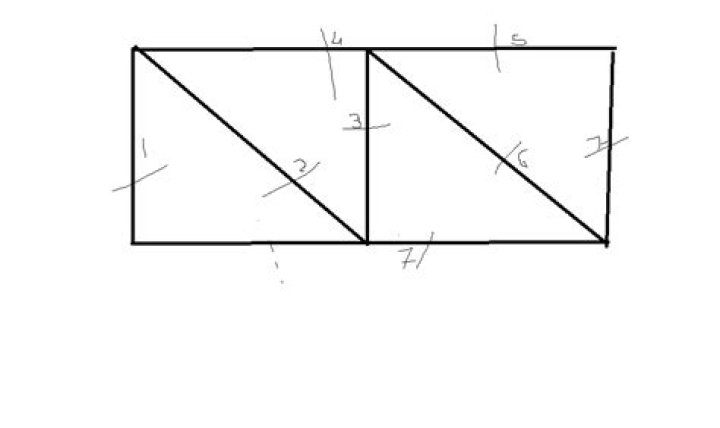 Can you make 2 squares and 4 right angled triangle using only 8 straight lines?