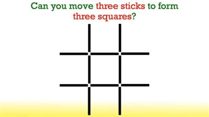 Can you move three toothpicks to make three squares?