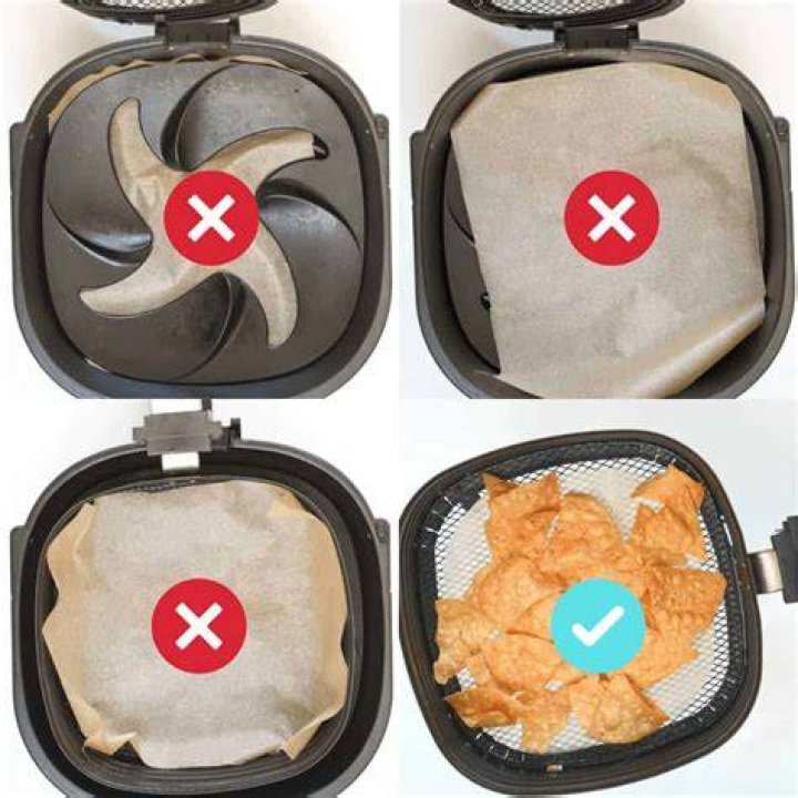 Can you put baking paper in an air fryer?