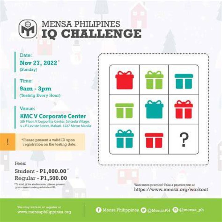 Can you retest for Mensa?
