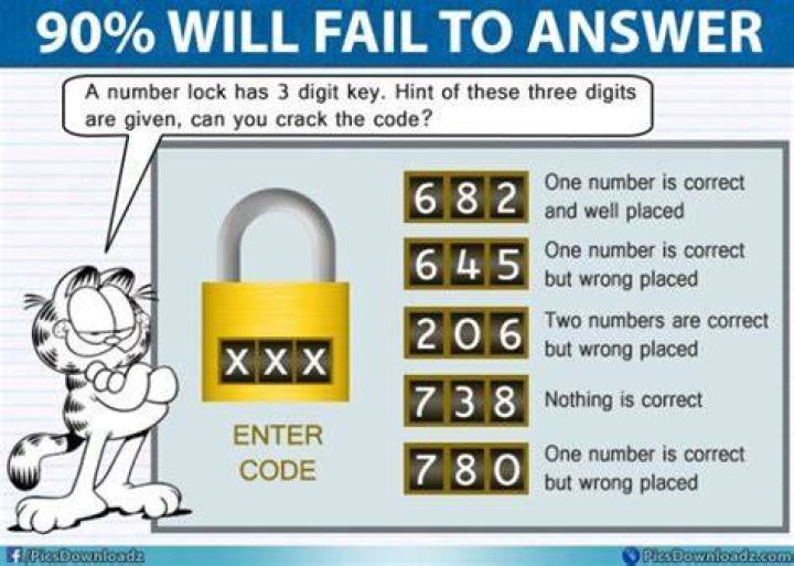 Can you solve this number lock puzzle 682?