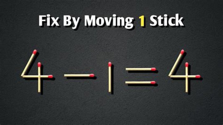 Can you solve this question by moving just 1 matchstick?