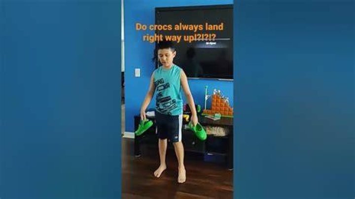 Do Crocs always land right side up?