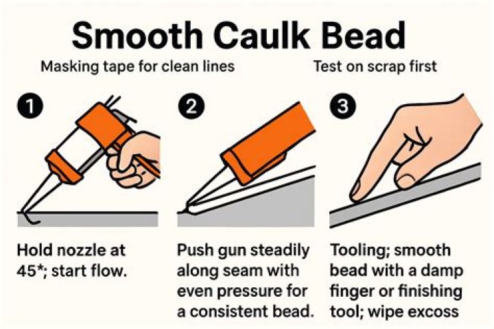 Do you push or pull when caulking?