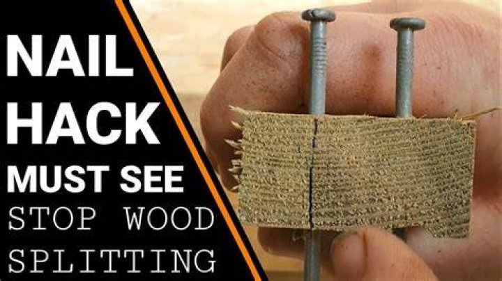 Does blunting nails stop wood splitting?