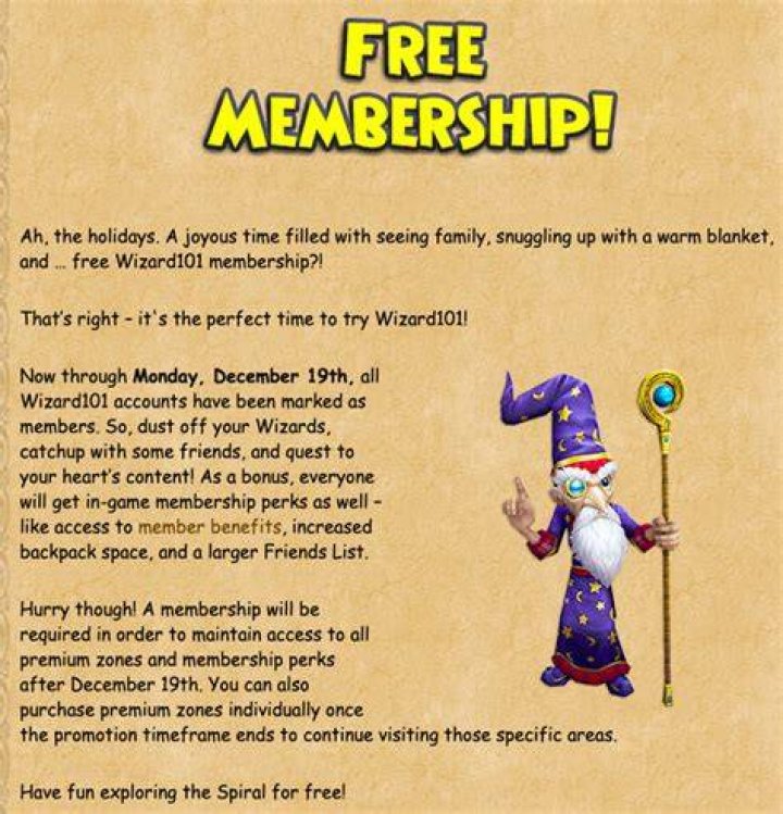 Does Wizard101 require membership?