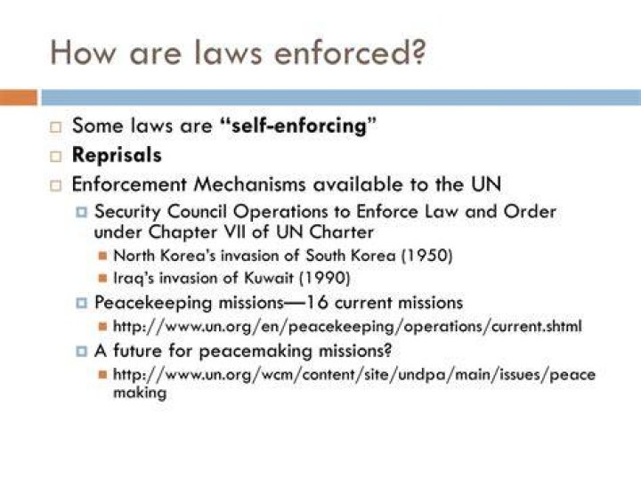 How are laws enforced?