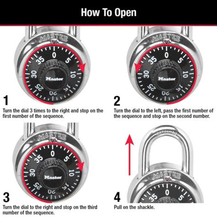 How can I find the combination to my Master Lock?