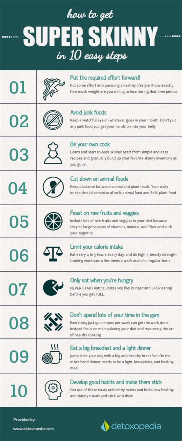 How can I get skinny in 10 days?