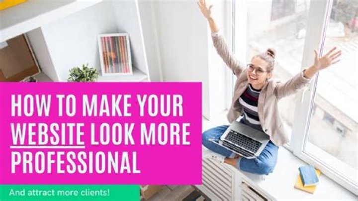 How can I make my website look professional and attractive?