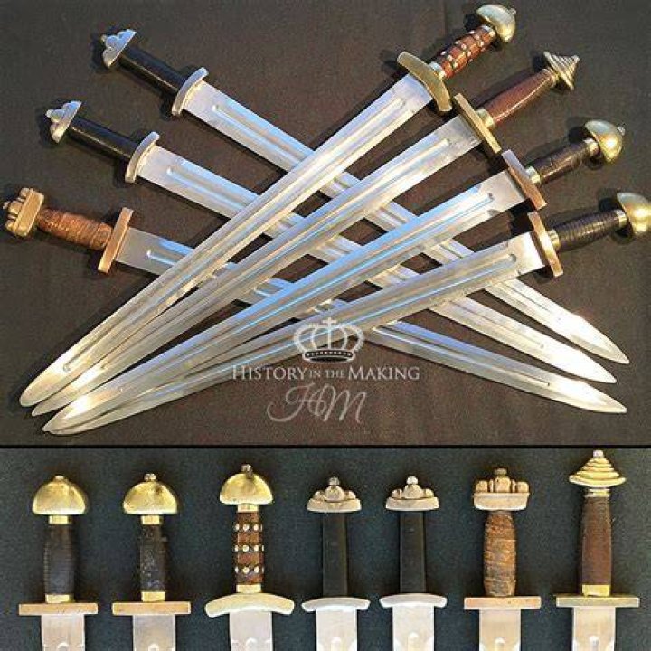 How did Vikings sharpen their swords?