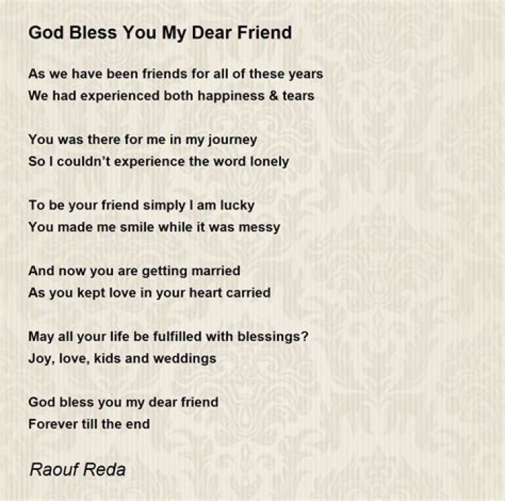 How do I bless my friend?
