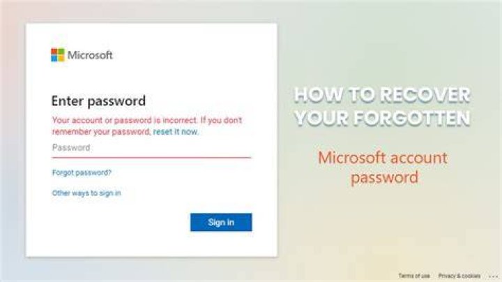 How do I recover forgotten password?