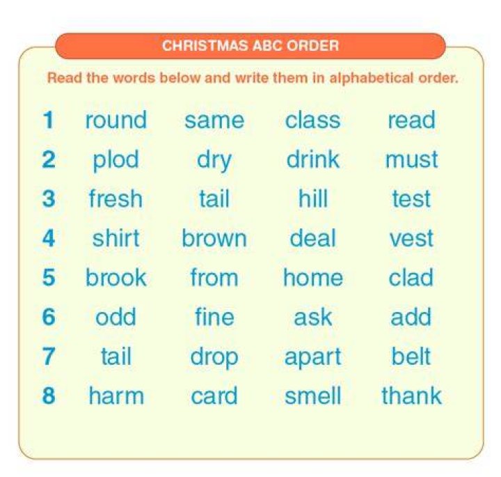 How do I teach my child to put words in alphabetical order?