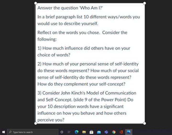 How do you answer the question Who am I?