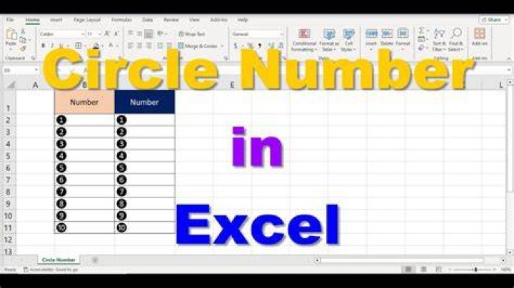 How do you circle a number in Excel?
