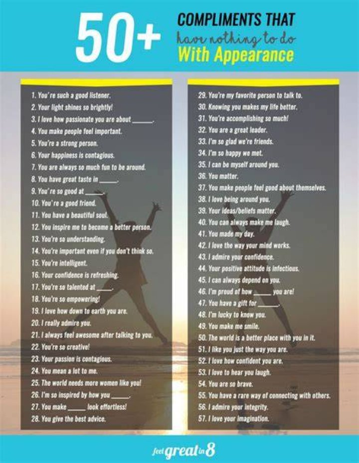 How do you compliment someone on their looks?