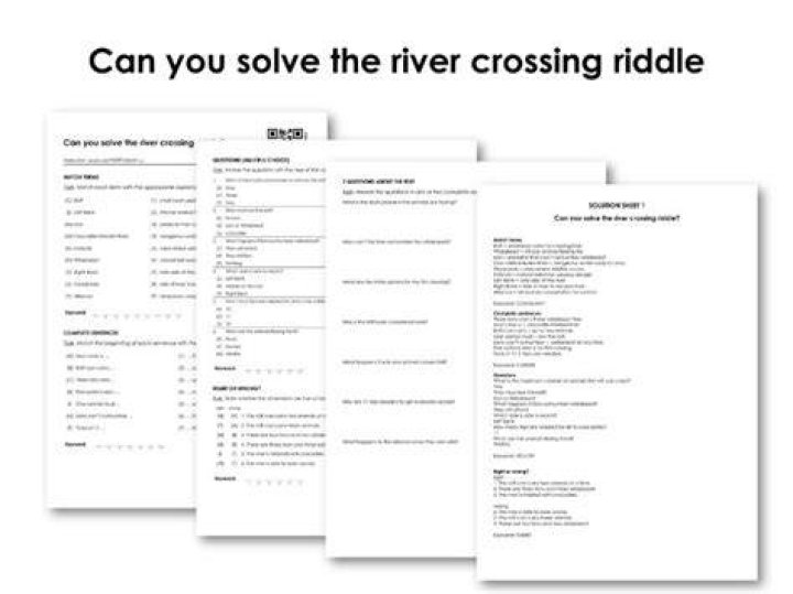 How do you cross the river riddle?