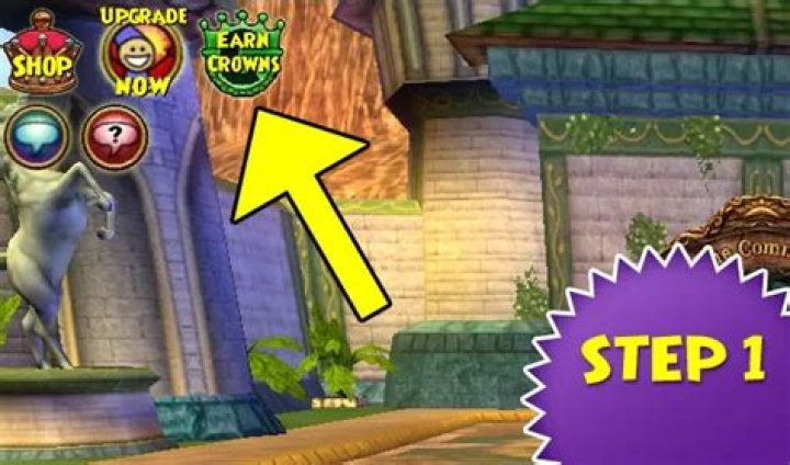 How do you earn crowns in Wizard101 game?