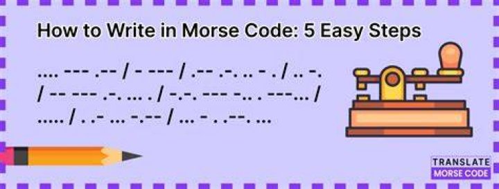 How do you encode in Morse code?