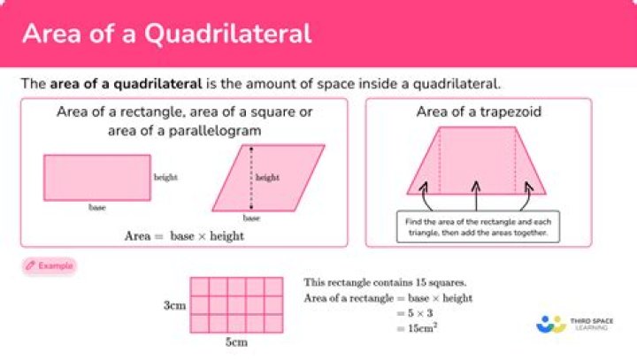 How do you find the area of a quadrilateral with a triangle?