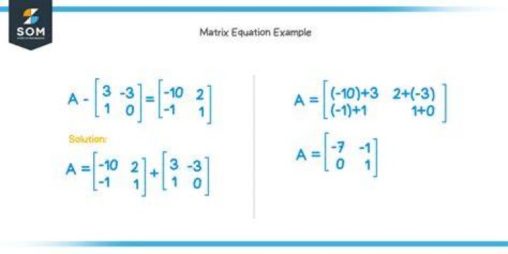 How do you find the equation of a matrix?