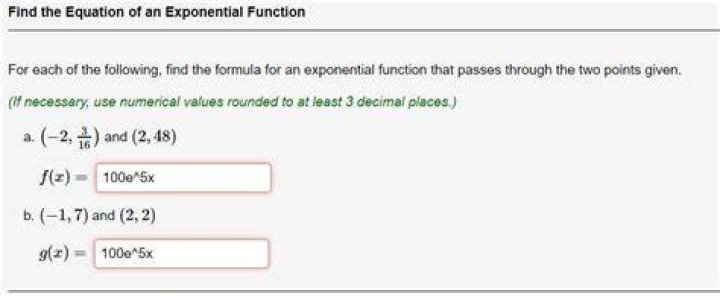 How do you find the equation of an exponential function?