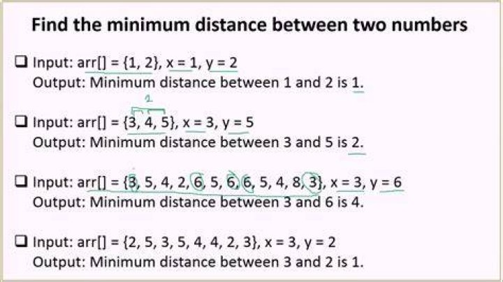 How do you find the minimum difference between two numbers?