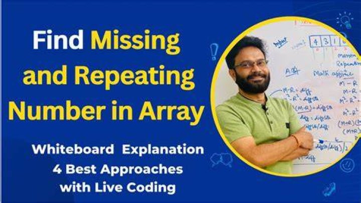 How do you find the missing and repeating elements in an array?