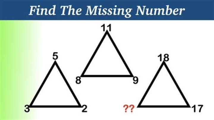 How do you find the missing number in a triangle?