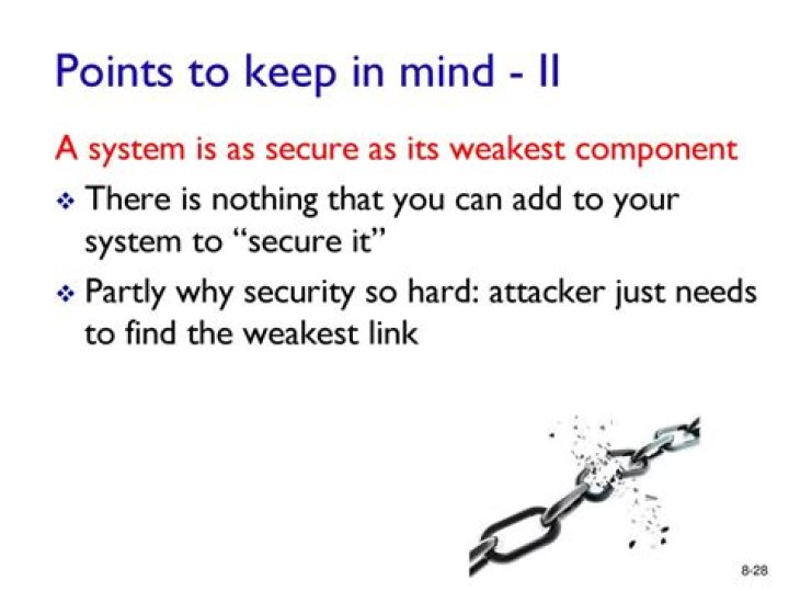 How do you find the weakest link in a system?