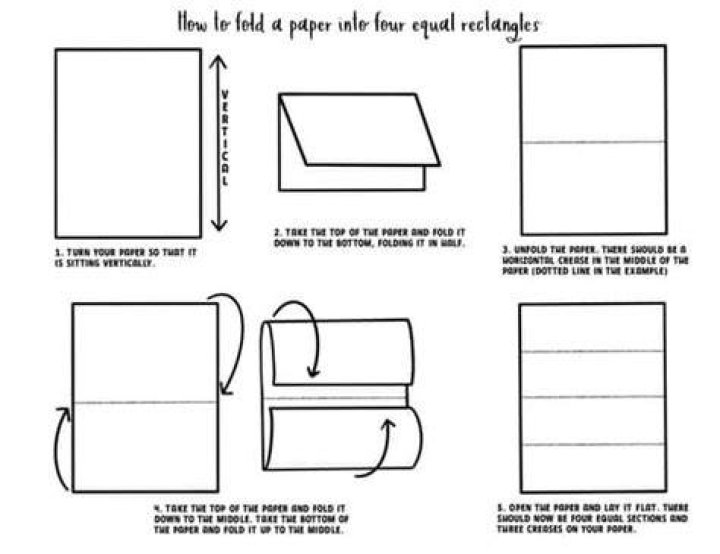 How do you fold a piece of paper into quarters?