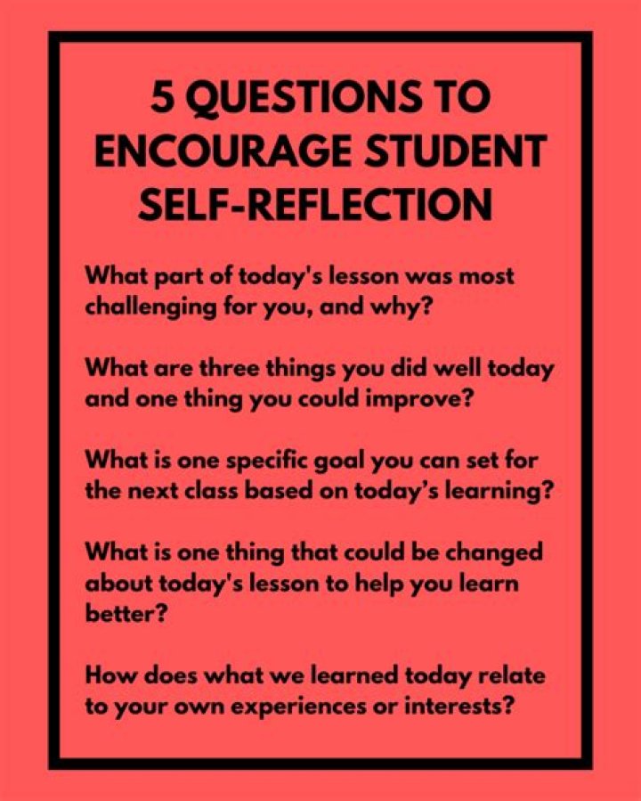 How do you help students self reflect?
