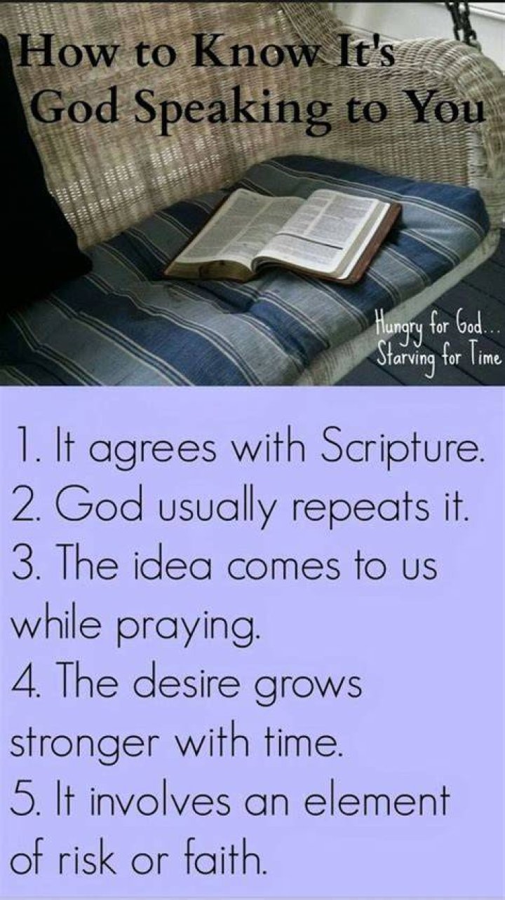How do you know God is speaking to you?