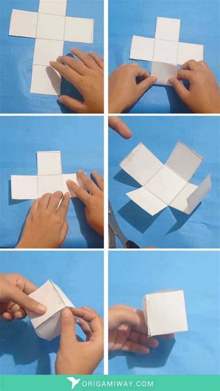 How do you make a cube out of square paper?