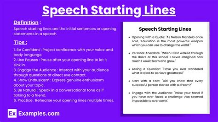 How do you practice opening lines?