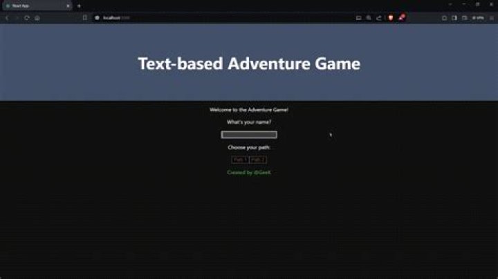 How do you program a text-based adventure game?