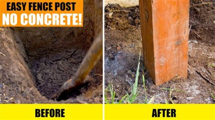 How do you put a fence post in the ground without concrete?