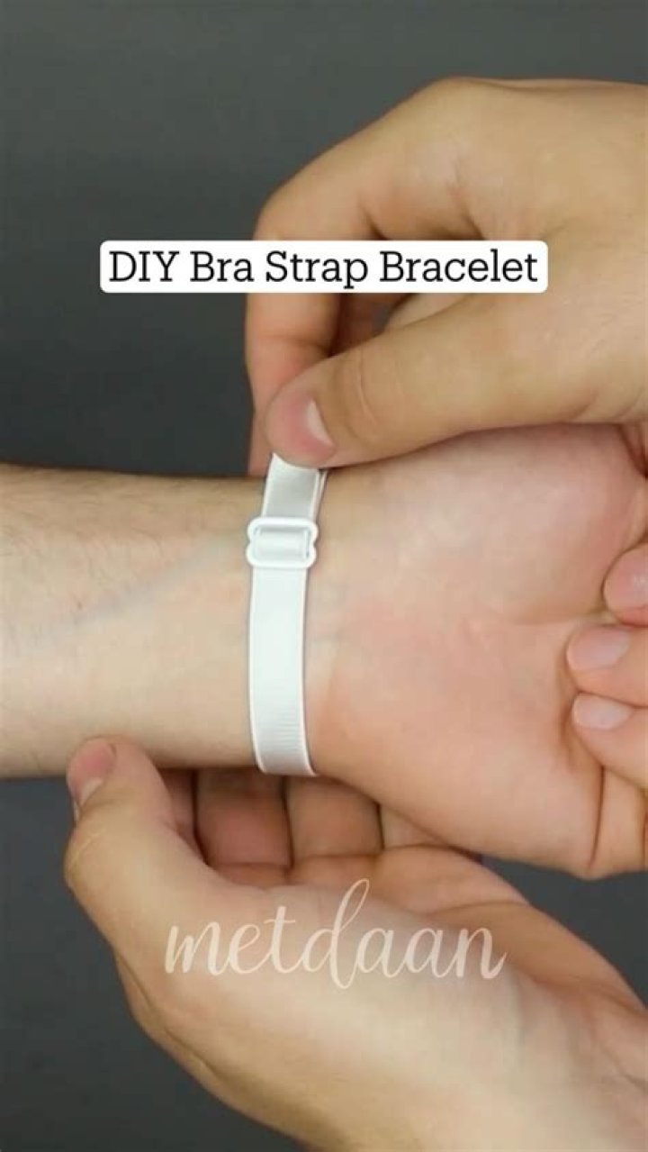 How do you put on a bra strap bracelet?