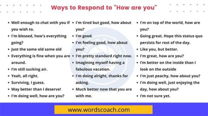 How do you respond to I have a question for you?