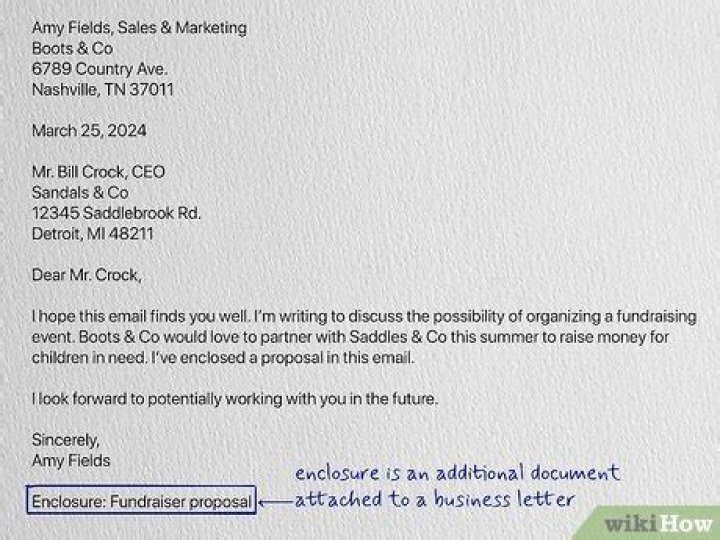 How do you say enclosed in an email?
