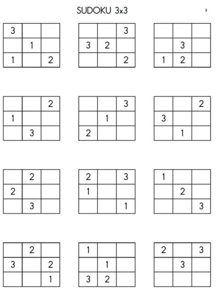 How do you solve a 3×3 Sudoku puzzle?