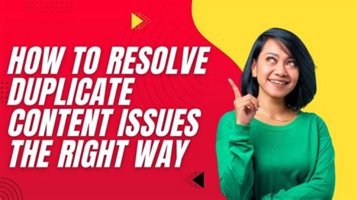 How do you solve duplicate content issues?